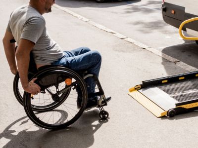 Man Using a Vehicle Wheelchair Lift in Palmetto, FL